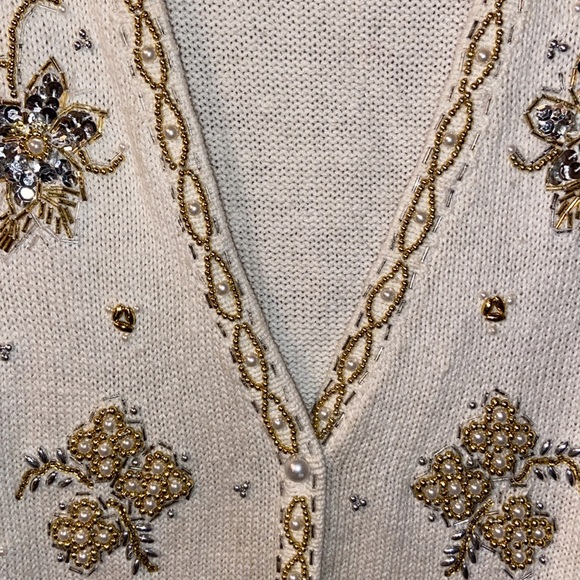 Vintage Bedazzled Sweater Vest - Picture 2 of 6